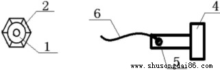 運輸帶牽引器左視圖及其銷軸結(jié)構(gòu)